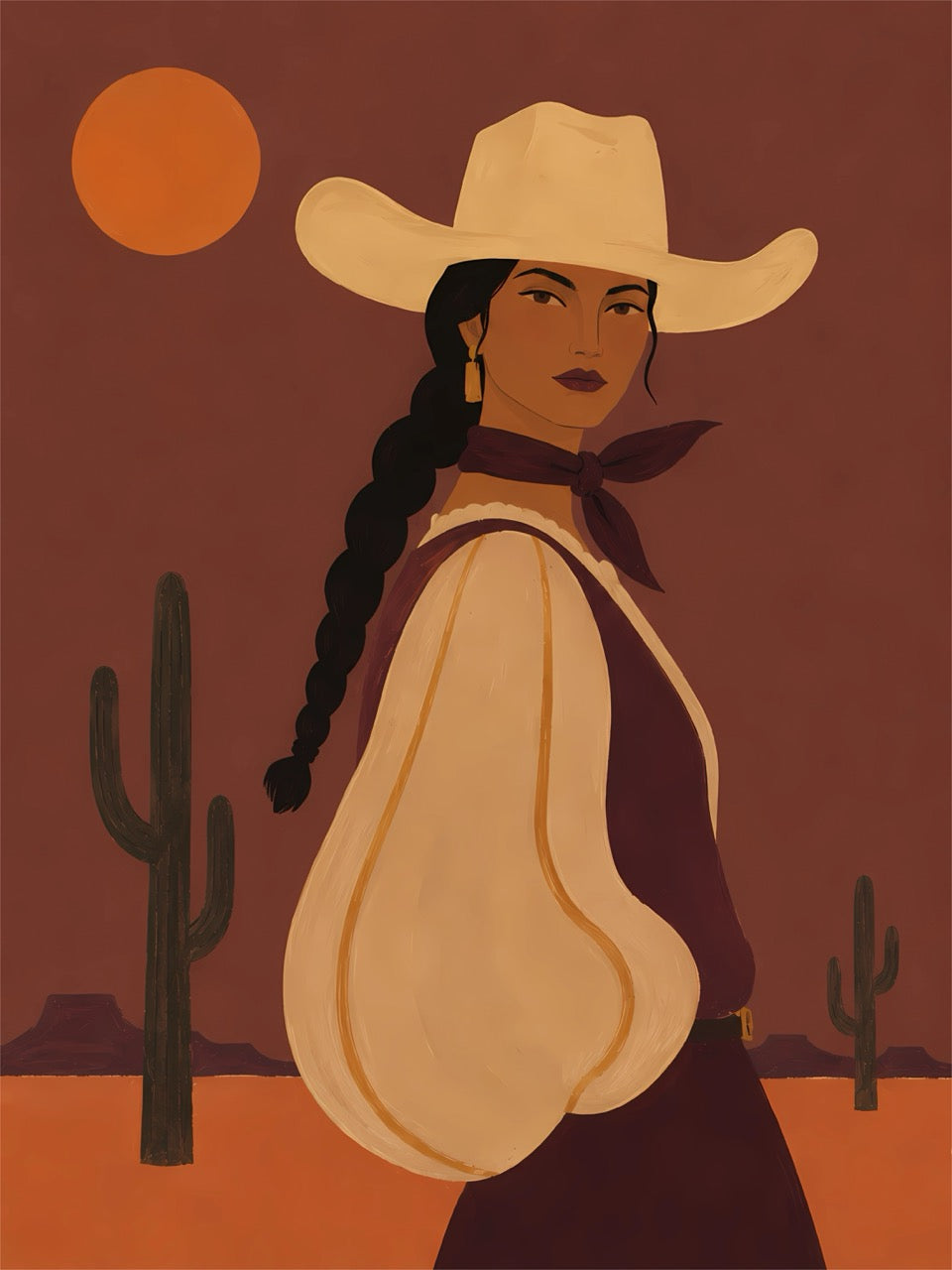 Desert Sunset Cowgirl